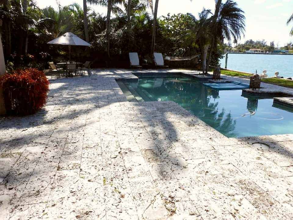 Authentic Florida Keystone — pool deck installation